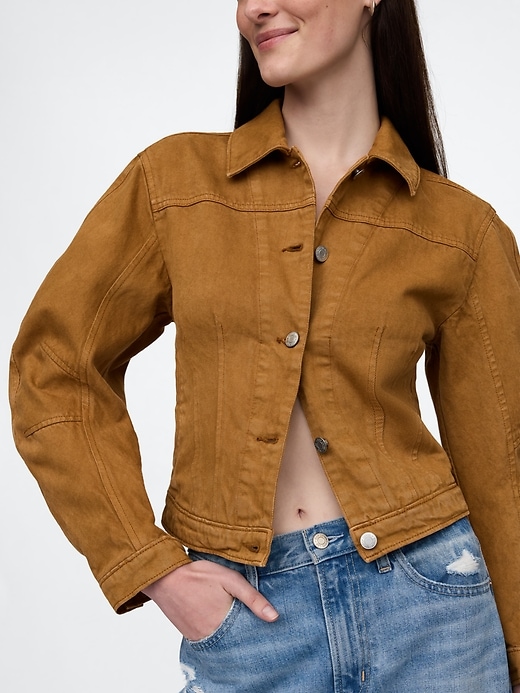 Image number 4 showing, Barrel-Sleeve Cropped Jacket