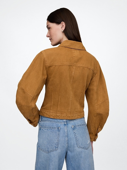 Image number 3 showing, Barrel-Sleeve Cropped Jacket