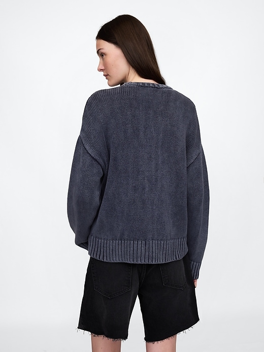 Image number 3 showing, 100% Cotton Relaxed Sweater