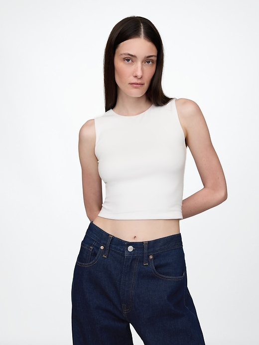 Image number 1 showing, CloseKnit Jersey Cropped Shell Tank Top