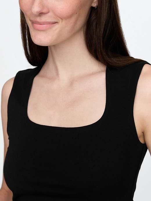 Image number 4 showing, CloseKnit Jersey Square-Neck Top