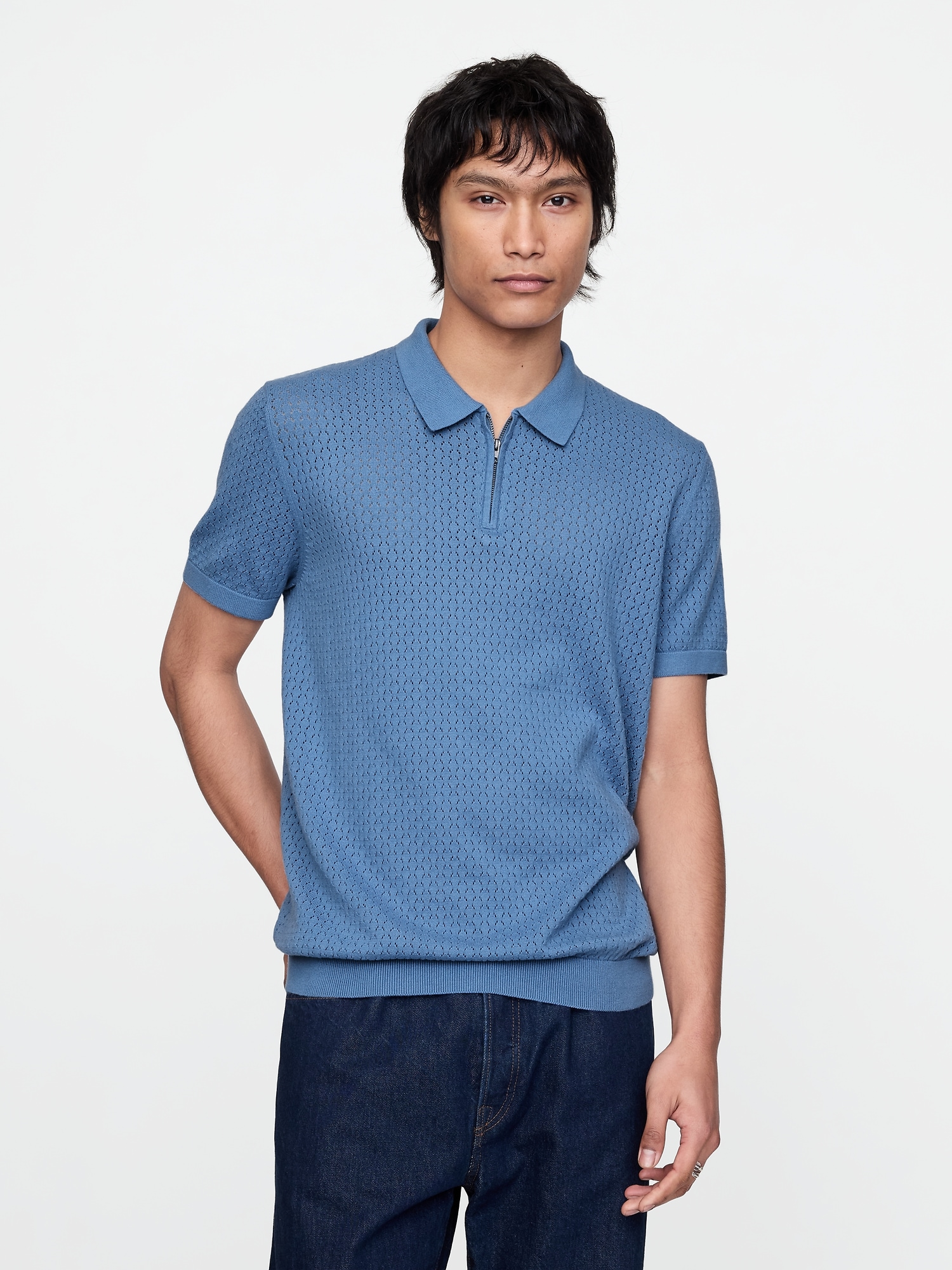 Crochet Polo Shirt