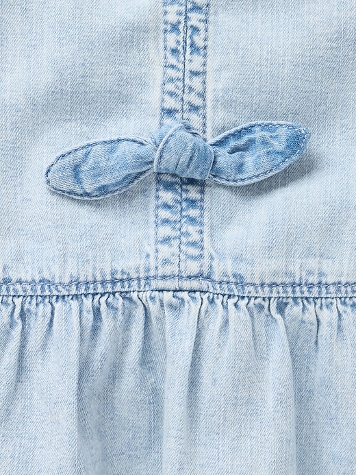 Image number 5 showing, Kids Puff-Sleeve Denim Peplum Shirt