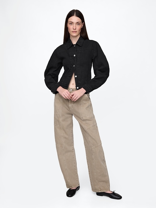 Image number 2 showing, Barrel-Sleeve Cropped Jacket