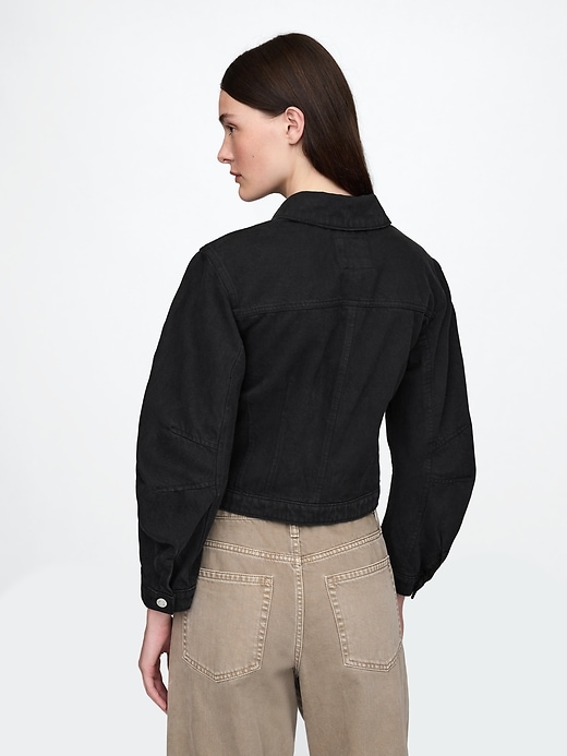 Image number 3 showing, Barrel-Sleeve Cropped Jacket