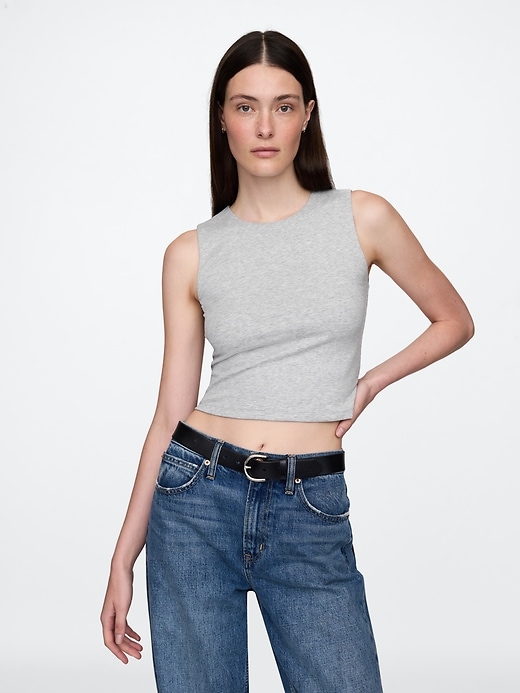 Image number 1 showing, CloseKnit Jersey Cropped Shell Tank Top