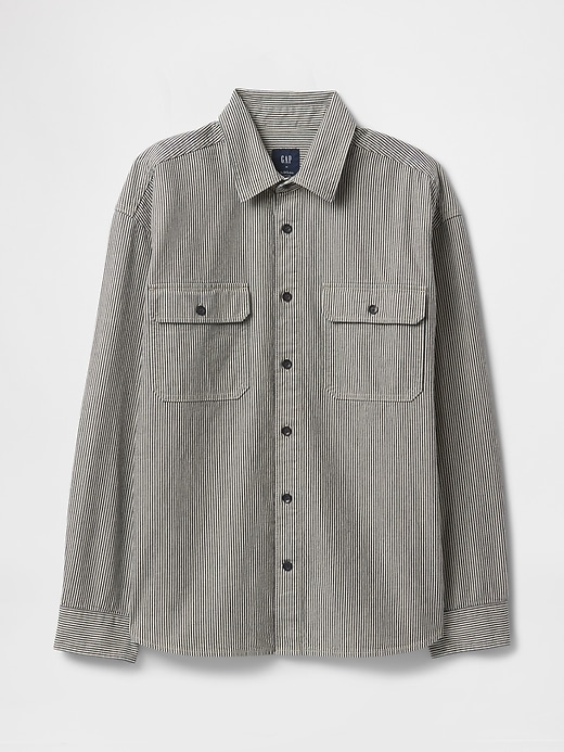 Image number 5 showing, Denim Stripe Big Shirt