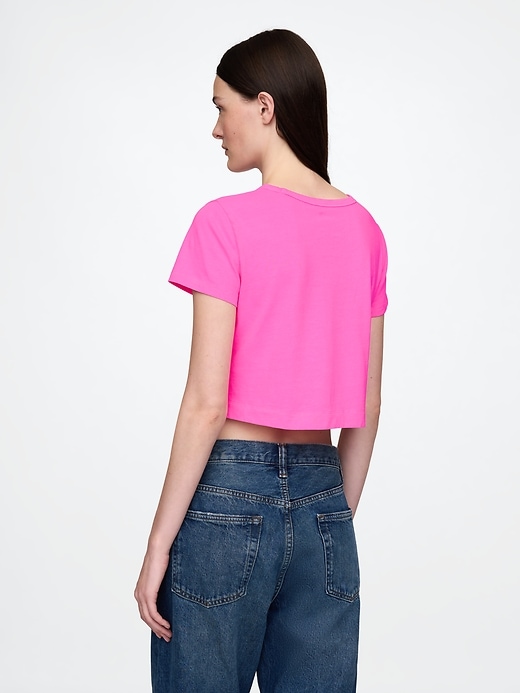 Image number 2 showing, Organic Cotton Vintage Cropped T-Shirt