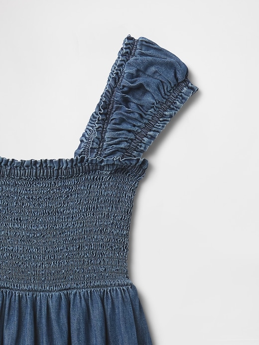 Image number 4 showing, Kids Denim Puff-Sleeve Dress