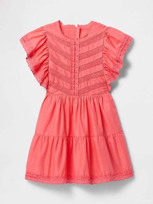 Image number 2 showing, Kids Lace Tiered Ruffle Dress