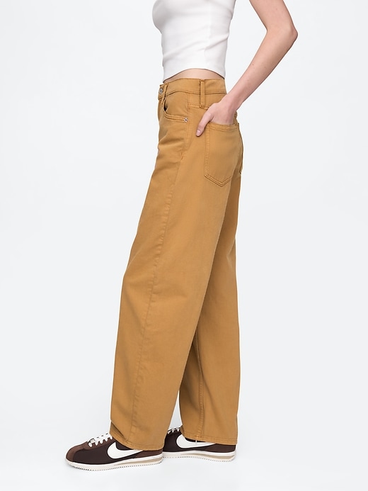 Image number 3 showing, High Rise Barrel Jeans