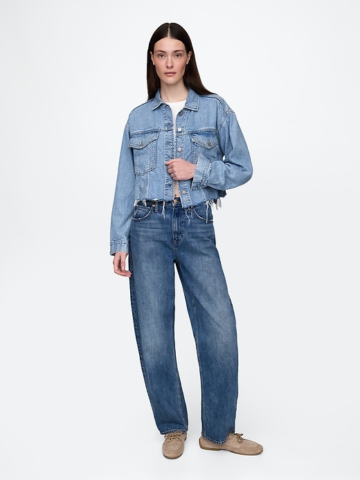 Image number 2 showing, UltraSoft Relaxed Cropped Icon Denim Jacket