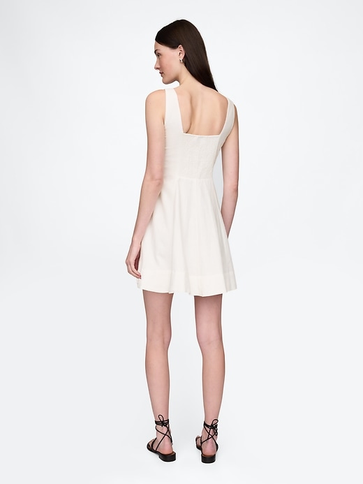 Image number 2 showing, Linen-Blend Mini Dress