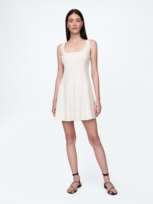 Image number 1 showing, Linen-Blend Mini Dress