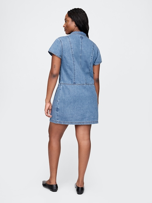 Image number 6 showing, UltraSoft Denim Mini Shift Dress