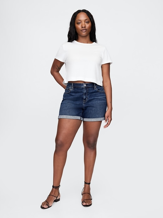 Image number 6 showing, 5" Mid Rise Girlfriend Denim Shorts