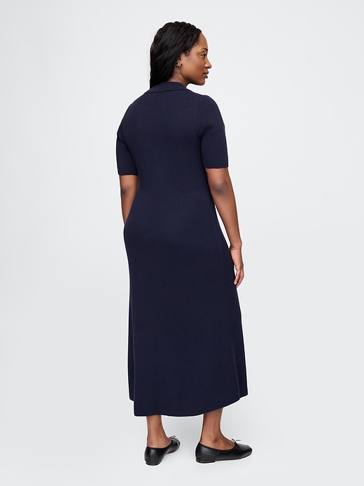 Image number 6 showing, CashSoft Rib Maxi Polo Sweater Dress