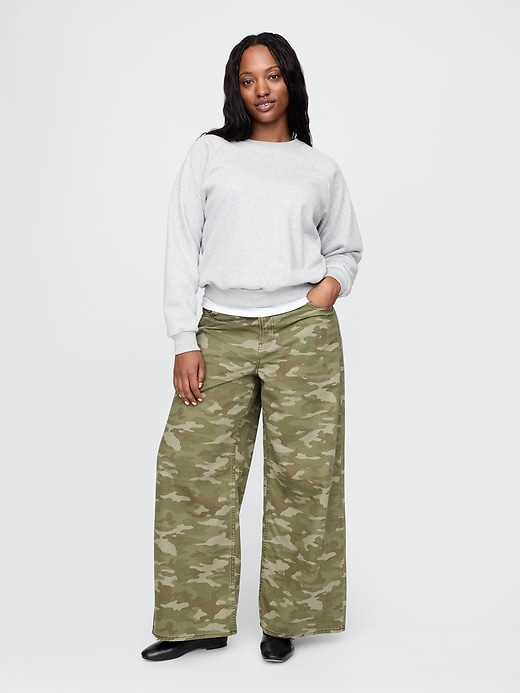 Image number 6 showing, Mid Rise Camo Baggy Jeans