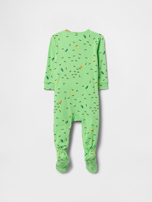 Image number 2 showing, Baby Organic Cotton Footed One-Piece