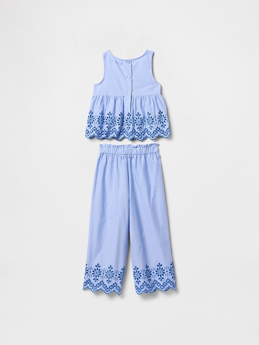 Image number 3 showing, Baby & Toddler Eyelet Poplin Outfit Set