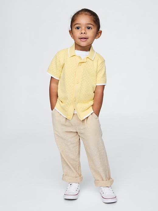 Image number 1 showing, Baby & Toddler Linen-Cotton Pull-On Pants