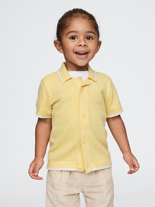 Image number 1 showing, Baby & Toddler Textured Sweater Shirt