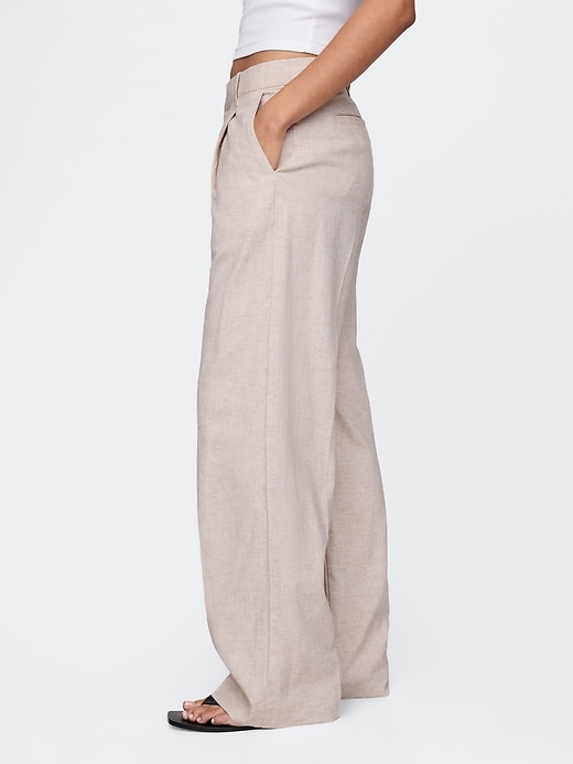 Image number 3 showing, 365 Low Rise Linen-Blend Trousers