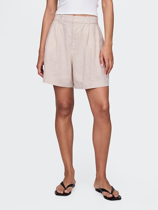 Image number 2 showing, 365 High Rise Linen-Blend Shorts