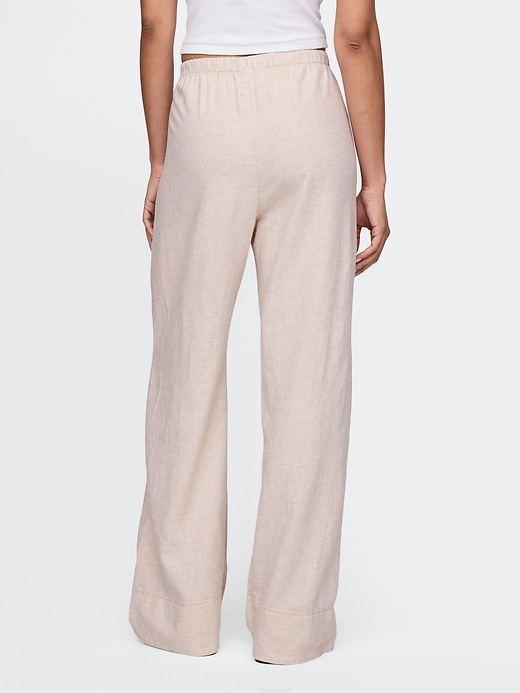 Image number 5 showing, Linen-Blend Easy Wide-Hem Pants