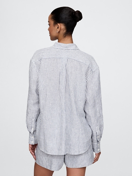 Image number 2 showing, 100% Linen Oversized Shirt