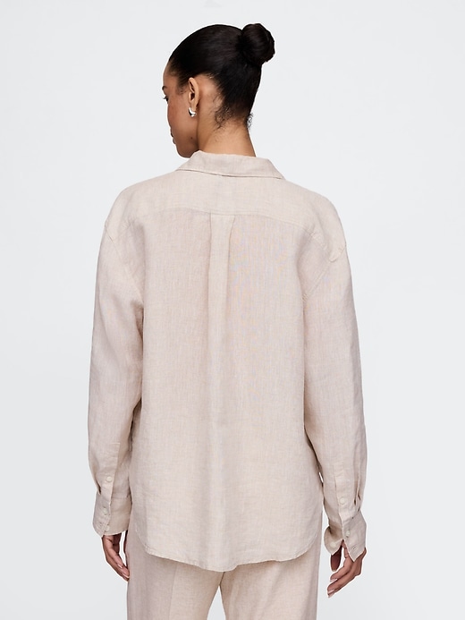 Image number 2 showing, 100% Linen Oversized Shirt