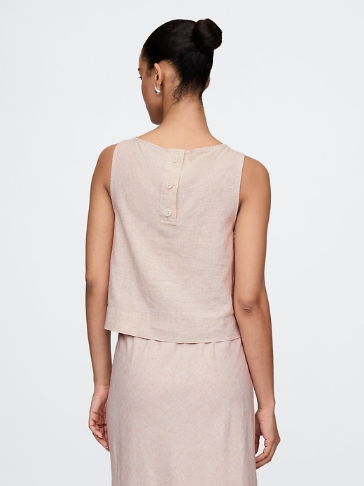 Image number 2 showing, Linen-Blend Shell Tank Top