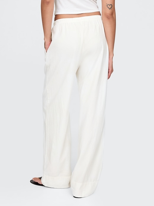 Image number 4 showing, Linen-Blend Easy Wide-Hem Pants