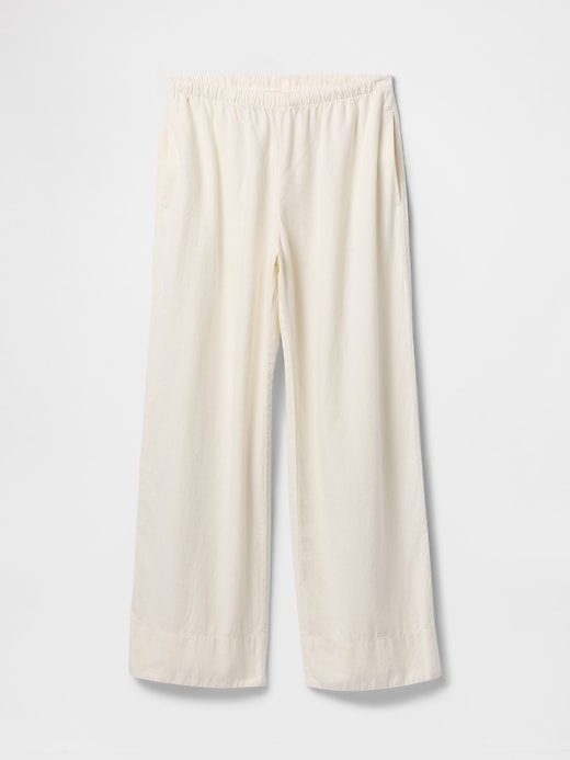 Image number 8 showing, Linen-Blend Easy Wide-Hem Pants