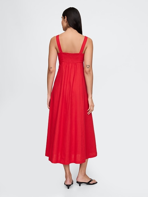 Image number 2 showing, Linen-Blend Maxi Dress