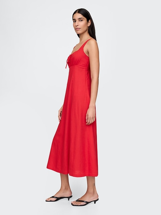 Image number 3 showing, Linen-Blend Maxi Dress