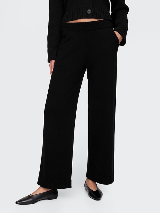 Image number 2 showing, 100% Cotton Relaxed Sweater Pants