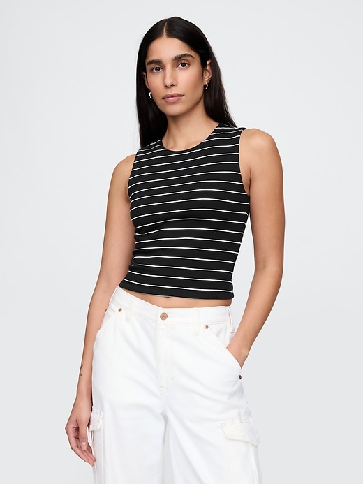 Image number 1 showing, CloseKnit Jersey Cropped Shell Tank Top