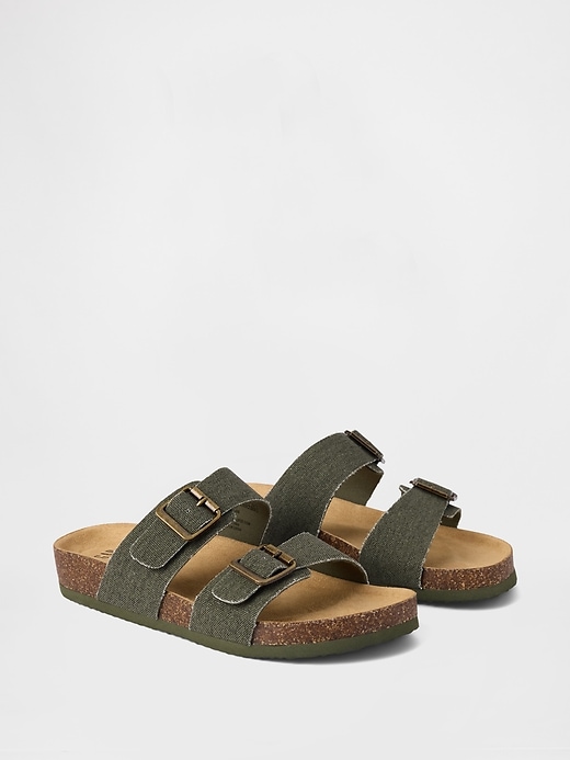 Image number 2 showing, Kids Buckle Cork Sandals