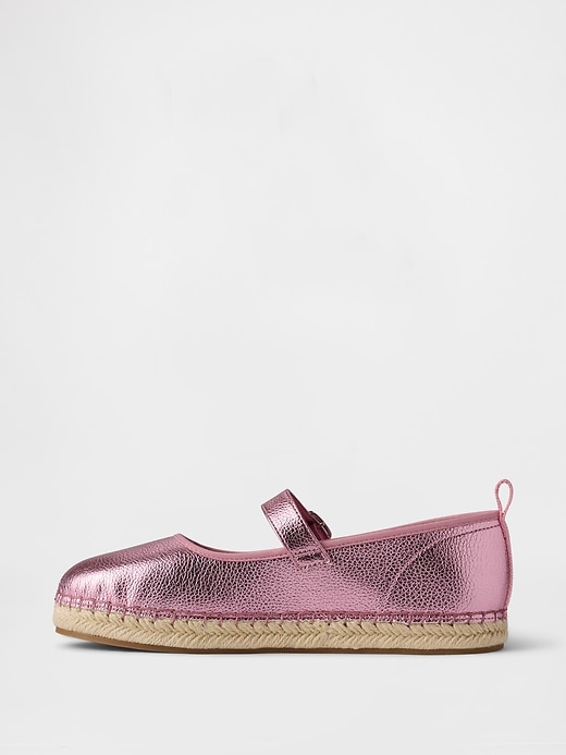 Image number 5 showing, Kids Metallic Mary Jane Espadrilles