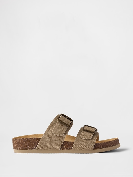 Image number 1 showing, Kids Buckle Cork Sandals