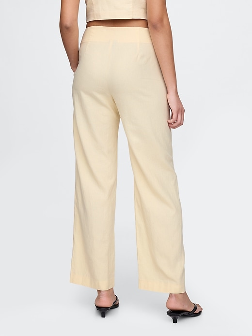 Image number 5 showing, Linen-Blend Relaxed Straight Ankle Pants