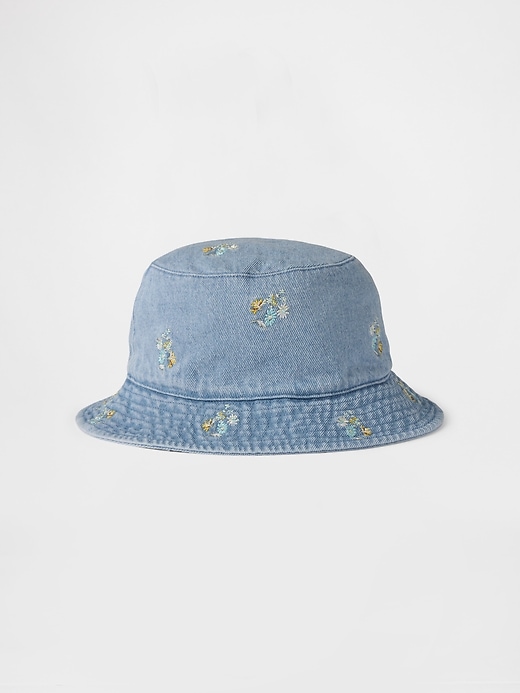 View large product image 1 of 1. Baby & Toddler Floral Denim Bucket Hat