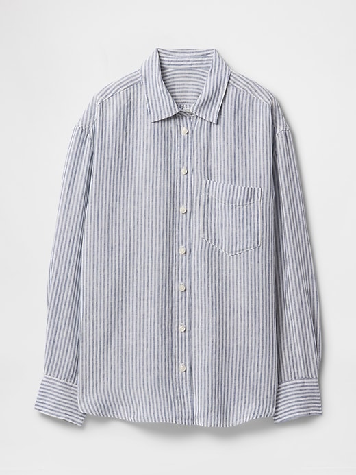 Image number 5 showing, 100% Linen Oversized Shirt