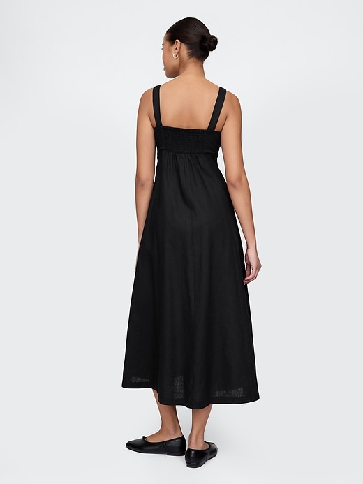 Image number 2 showing, Linen-Blend Maxi Dress