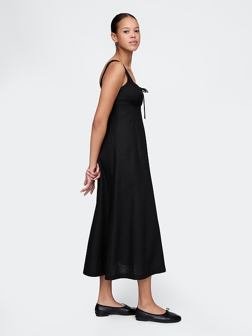 Image number 3 showing, Linen-Blend Maxi Dress