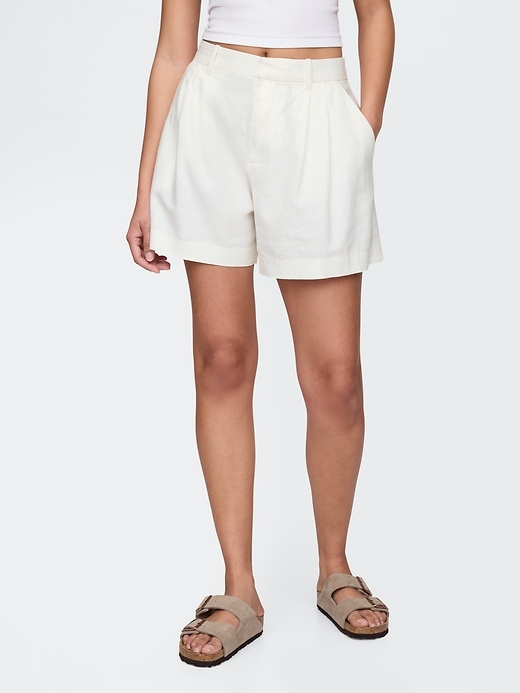 Image number 2 showing, 365 High Rise Linen-Blend Shorts