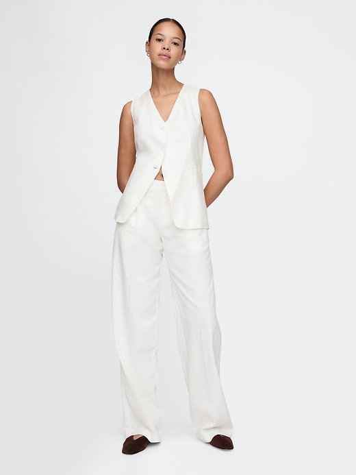 Image number 1 showing, 365 Low Rise Linen-Blend Trousers