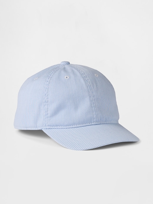 View large product image 1 of 1. Kids Pinstripe Denim Baseball Hat