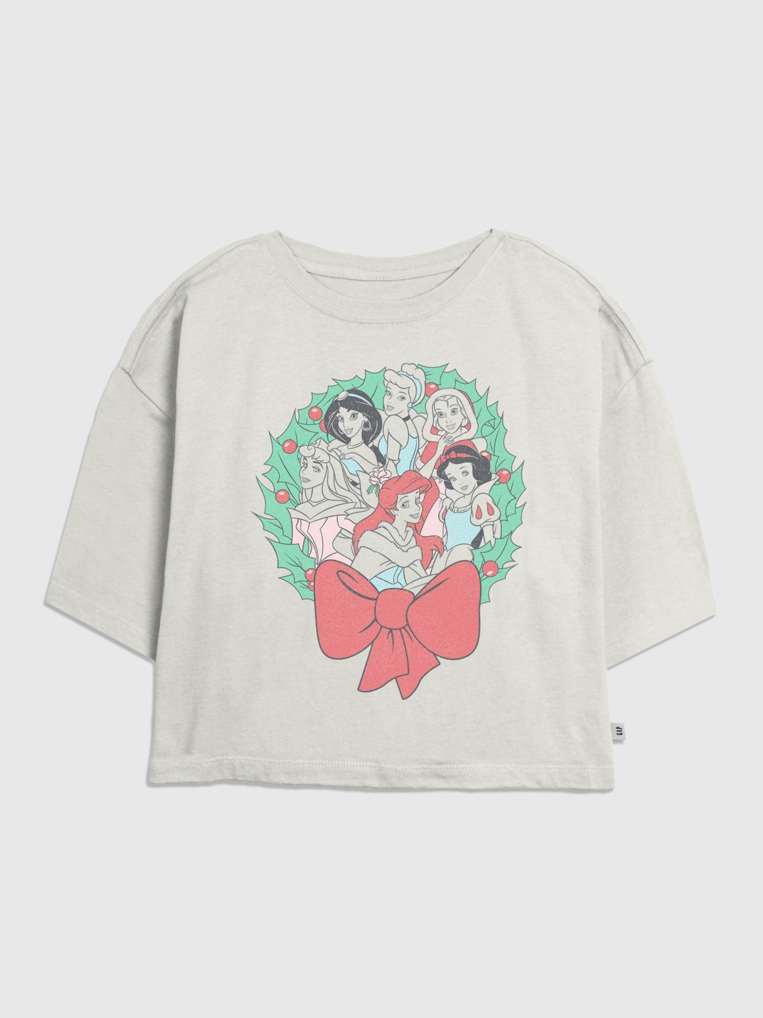 Kids Disney Princess Holiday Wreath Graphic T-Shirt